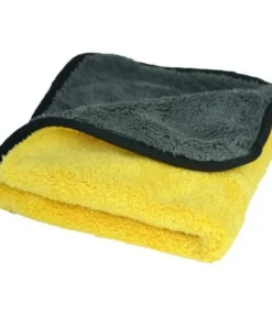 Multi-Purpose Microfiber Cleaning Towel – Gray & Yellow