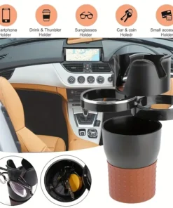Universal Rotatable Car Cup Holder – Multifunctional Design