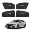 Honda Civic High Quality Sun Shade with Logo 4Pcs – Black – 2016-21