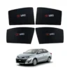 Toyota Yaris High Quality Sun Shade with Logo 4Pcs – Black – 2020-21