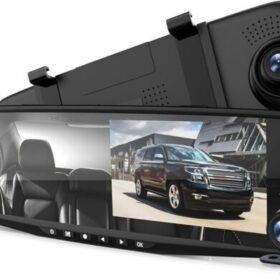 Vehicle Inner Mirror Black Box DVR full HD Dual Rec- 12v