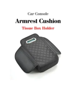 Car Center Console Armrest Cushion with Tissue Box Holder