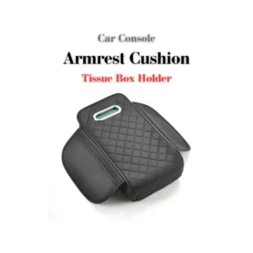 Car Center Console Armrest Cushion with Tissue Box Holder