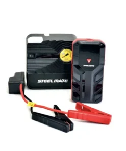 STEELMATE Car Power Bank Jump Starter 12000 mAh – Portable Air Compressor 90PSI -Rescue Package