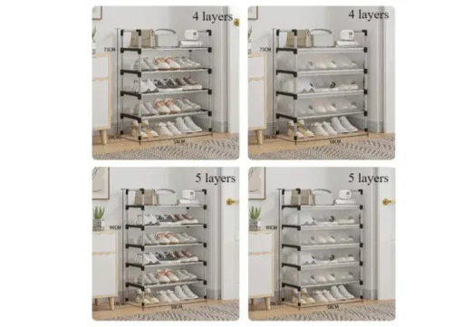 Stackable Shoe Cabinet with Dustproof Cover - Image 2