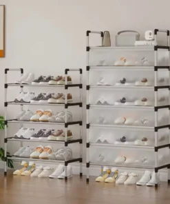 Stackable Shoe Cabinet with Dustproof Cover