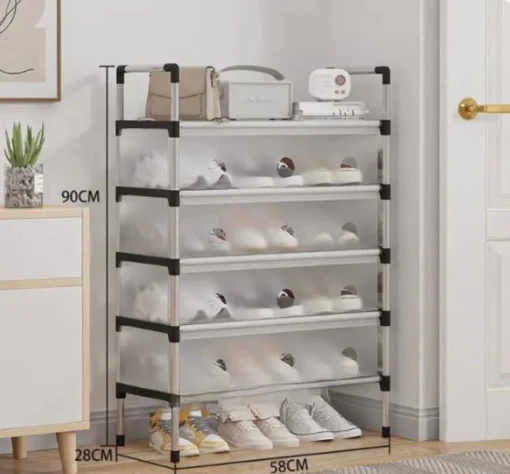 Stackable Shoe Cabinet with Dustproof Cover - Image 5