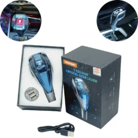 1 Pc Universal Crystal Shape Gear Knob Car LED Handball Crystal Touch Activated