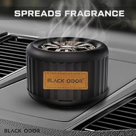 Black Odor Lucky Wheel Gel Perfume Car Dashboard Air Freshener Decorative Aromatherapy