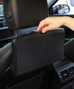 Car Seat Back Folding Table Tray with Cup Holder – Compact Dining Plate for Rear Passengers, Fit
