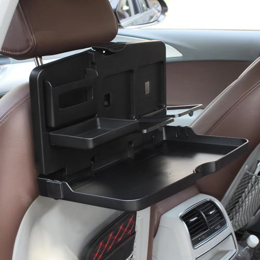 Car Seat Back Folding Table Tray with Cup Holder – Compact Dining Plate for Rear Passengers, Fit - Image 4