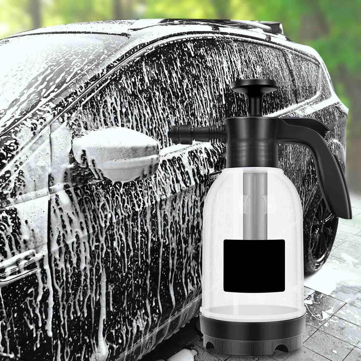 2L Snow Foam Pump Sprayer with Extra Nozzle – Hand Pressure Car Wash & Garden Watering Bottle - Image 4