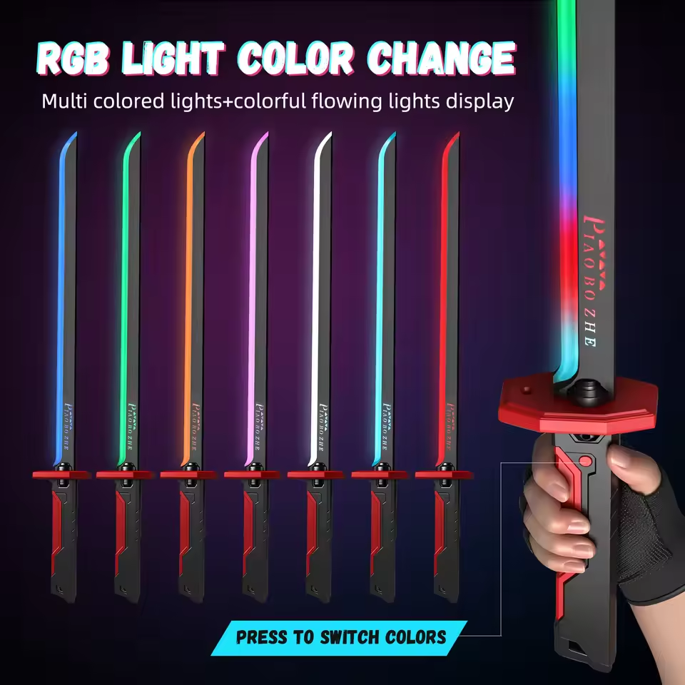 Kids Multi-Color Battle Laser Sword With Smoke - Image 2
