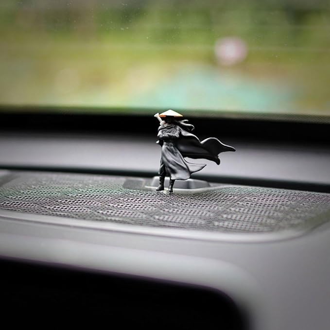 3pcs Mini Samurai Statue Set – Japanese Samurai Figurine Ornaments for Car Dashboard & Desk Decor - Image 3