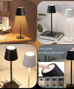 Luxury Metal Rechargeable Tap Lamp – 3-Level Touch Control LED Light