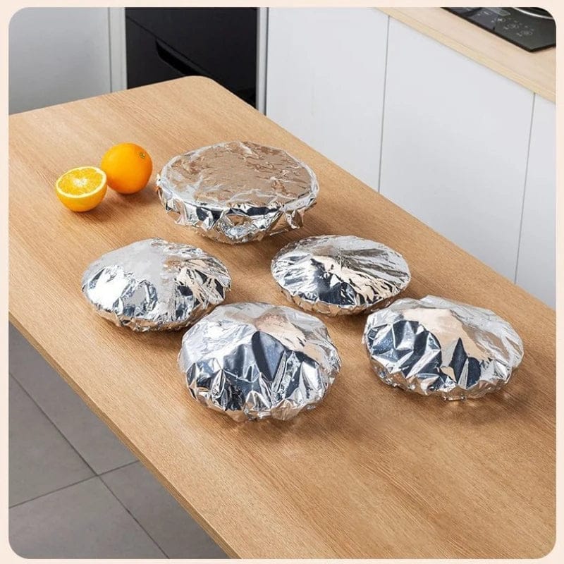 Reusable Aluminum Foil Food Wrap Covers – Eco-Friendly Stretchable Covers for Bowls, Plates & Food Storage - Image 5