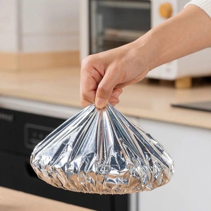 Reusable Aluminum Foil Food Wrap Covers – Eco-Friendly Stretchable Covers for Bowls, Plates & Food Storage - Image 2