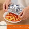 Reusable Aluminum Foil Food Wrap Covers – Eco-Friendly Stretchable Covers for Bowls, Plates & Food Storage